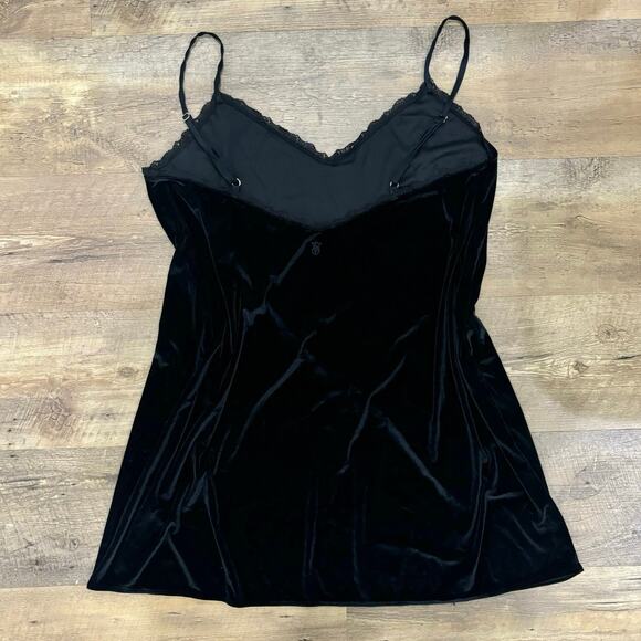 Victorias Secret Black Velvet Slip Dress - Picture 5 of 7